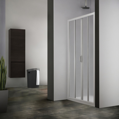 Kúpeľňa so sprchovými dverami SMD2 v bielom prevedení