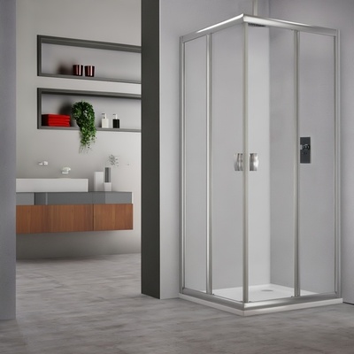 Sprchovací kút MS2L + MS2P s dvojdielnymi posuvnými dverami
