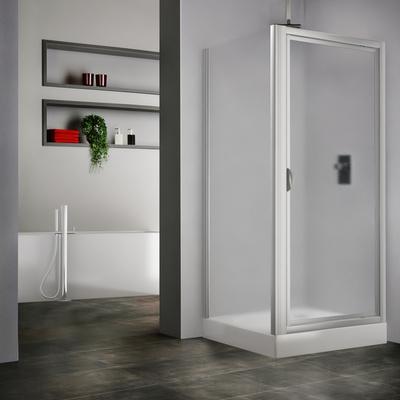 Sprchový kout SMDO1+SMB - jednokřídlé otvírací dveře a pevná stěna
